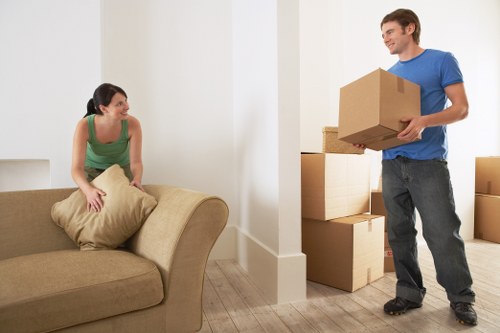 Careful furniture handling during a house move in Ruislip